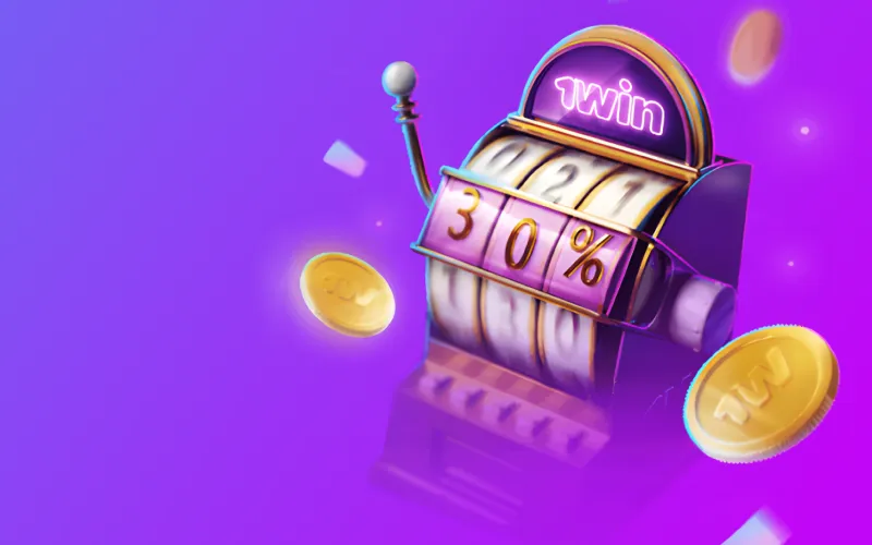 1Win offers automatic cashback on slots, giving back up to 30%.
