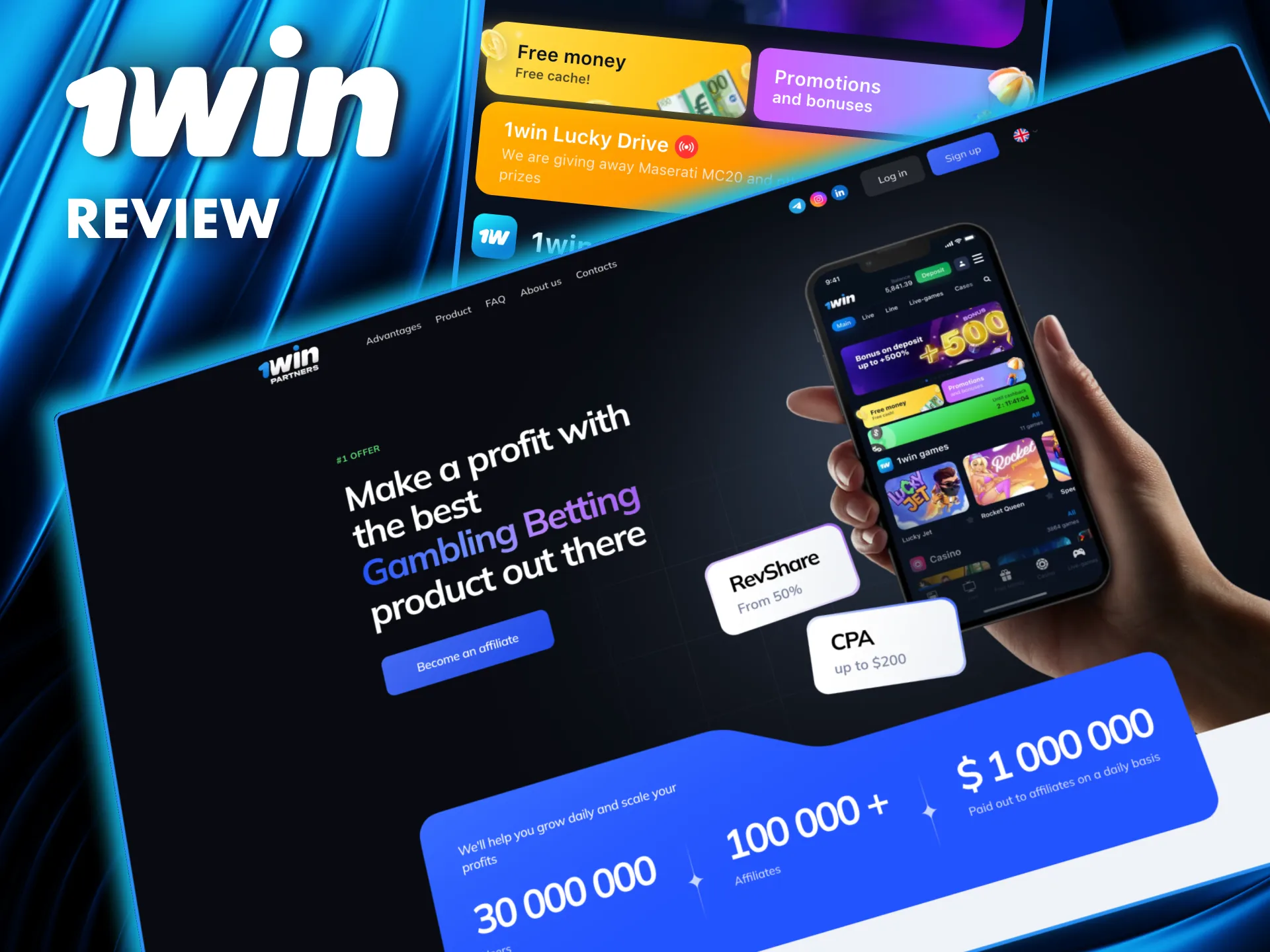 Join the 1Win affiliate network and monetize your traffic.