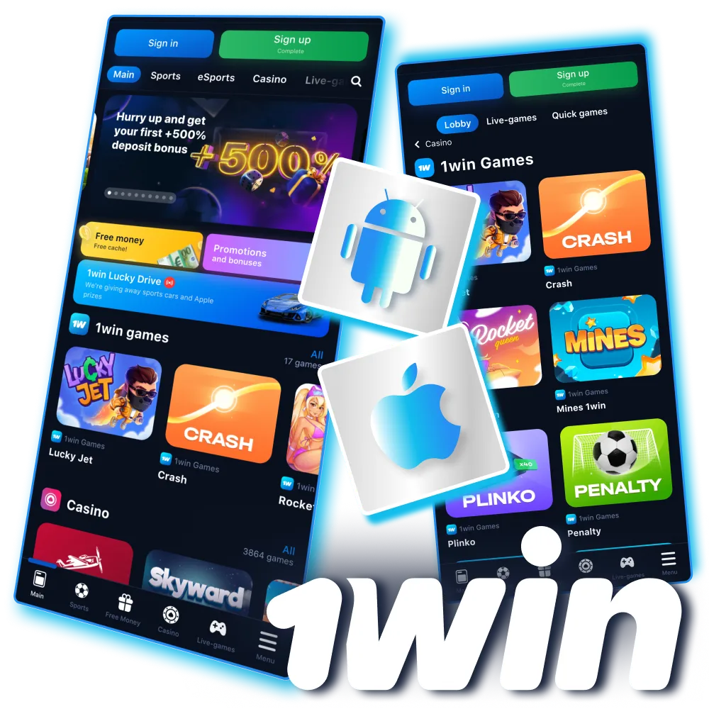 Install the 1Win app to access fast payments and exciting bonuses.