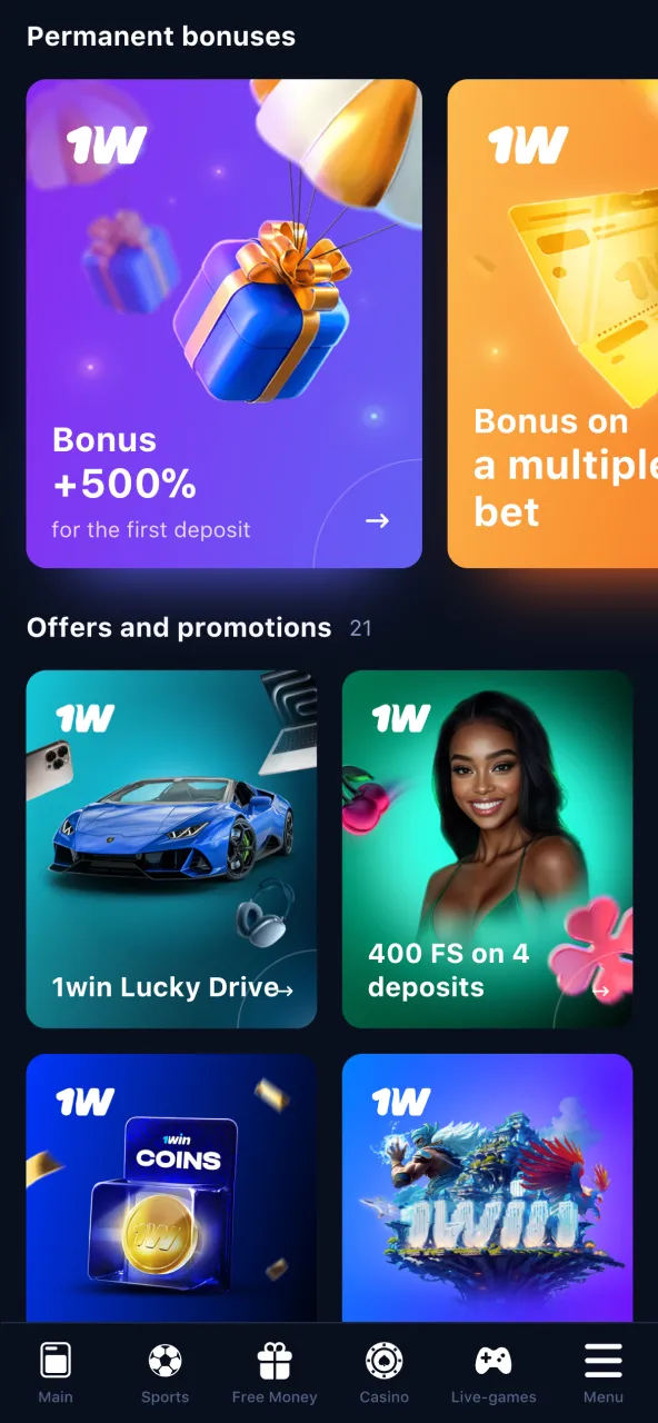 Discover exciting promotions and exclusive bonuses with 1Win.