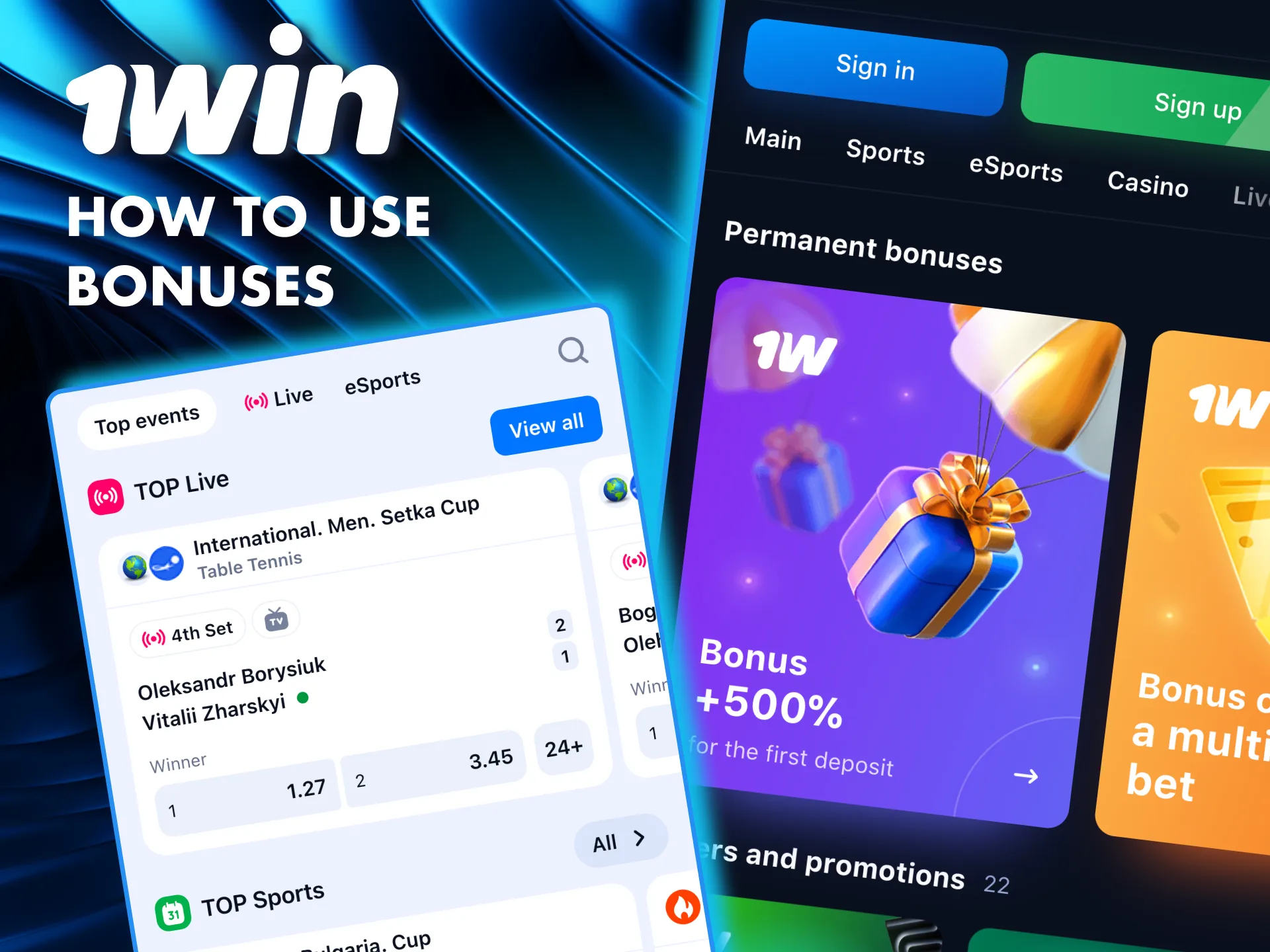 Take advantage of 1Win promotions and seasonal bonuses.