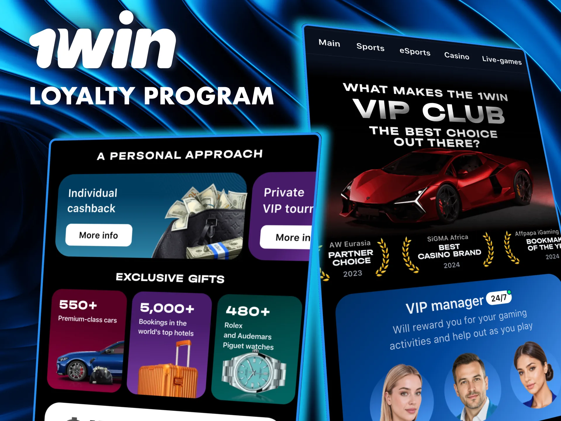 Join the 1Win loyalty program and collect Coins with every bet.