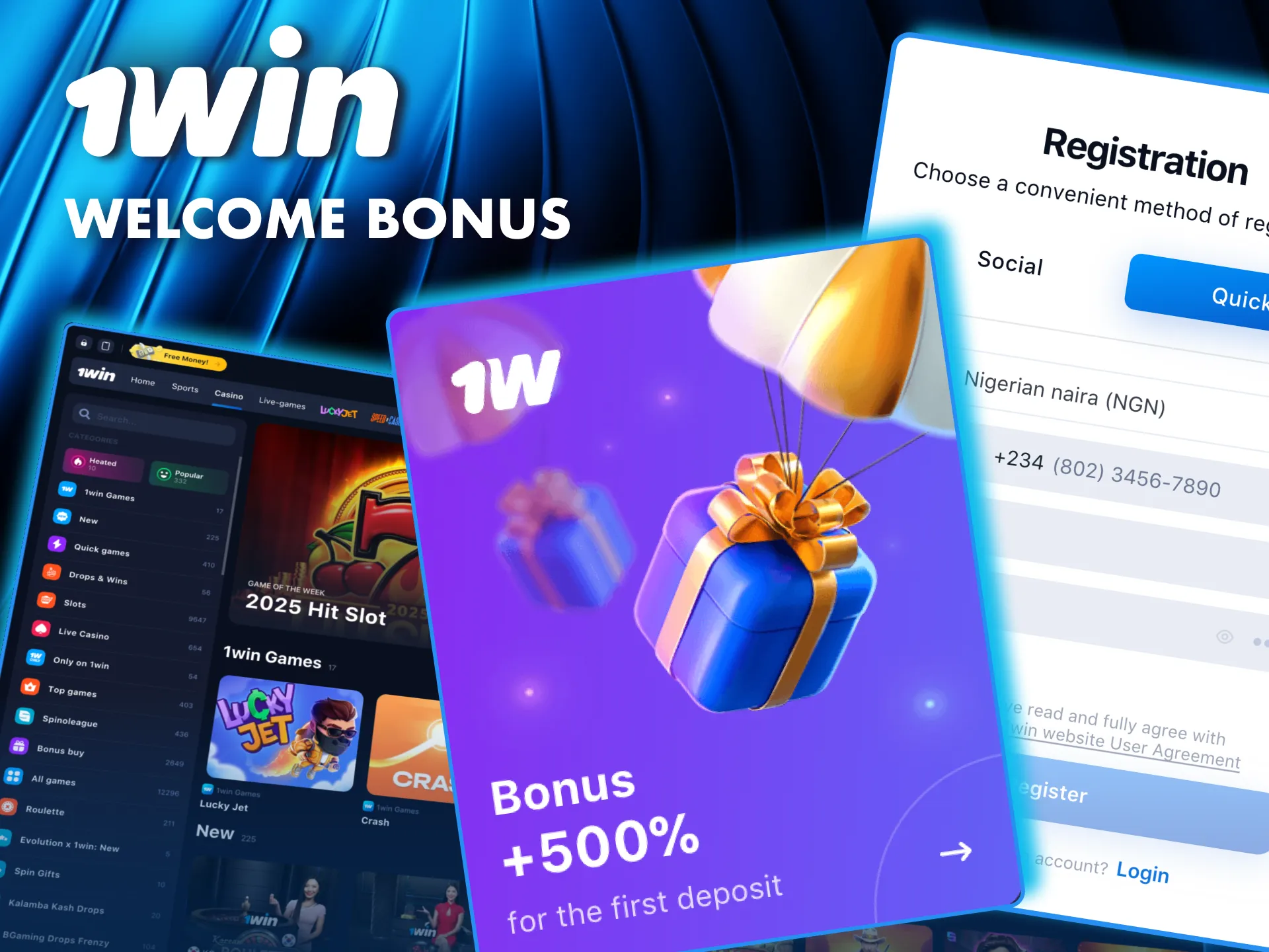 Boost your first four deposits at 1Win with a massive welcome bonus.