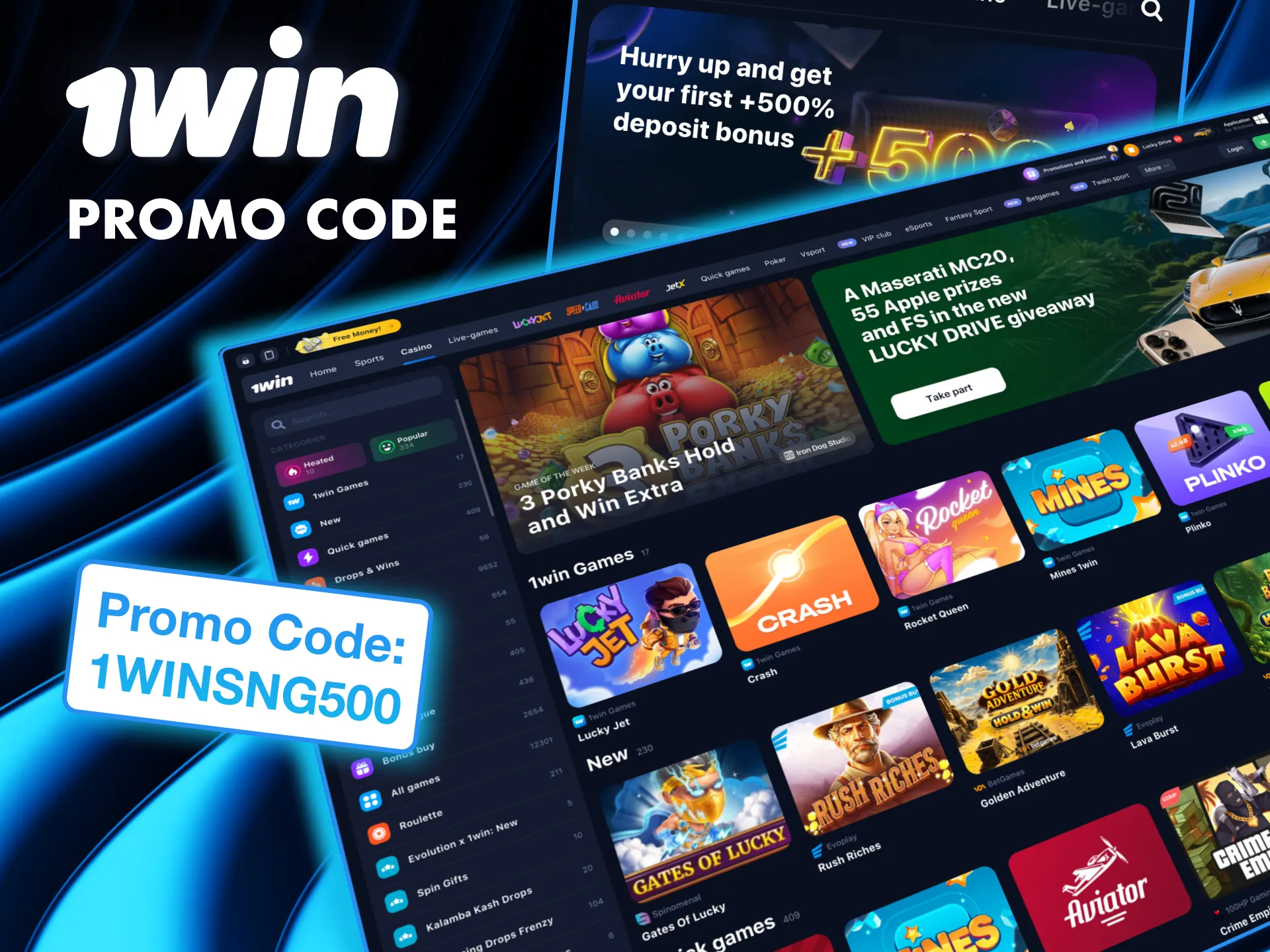 Unlock exclusive rewards with the 1Win promo code.