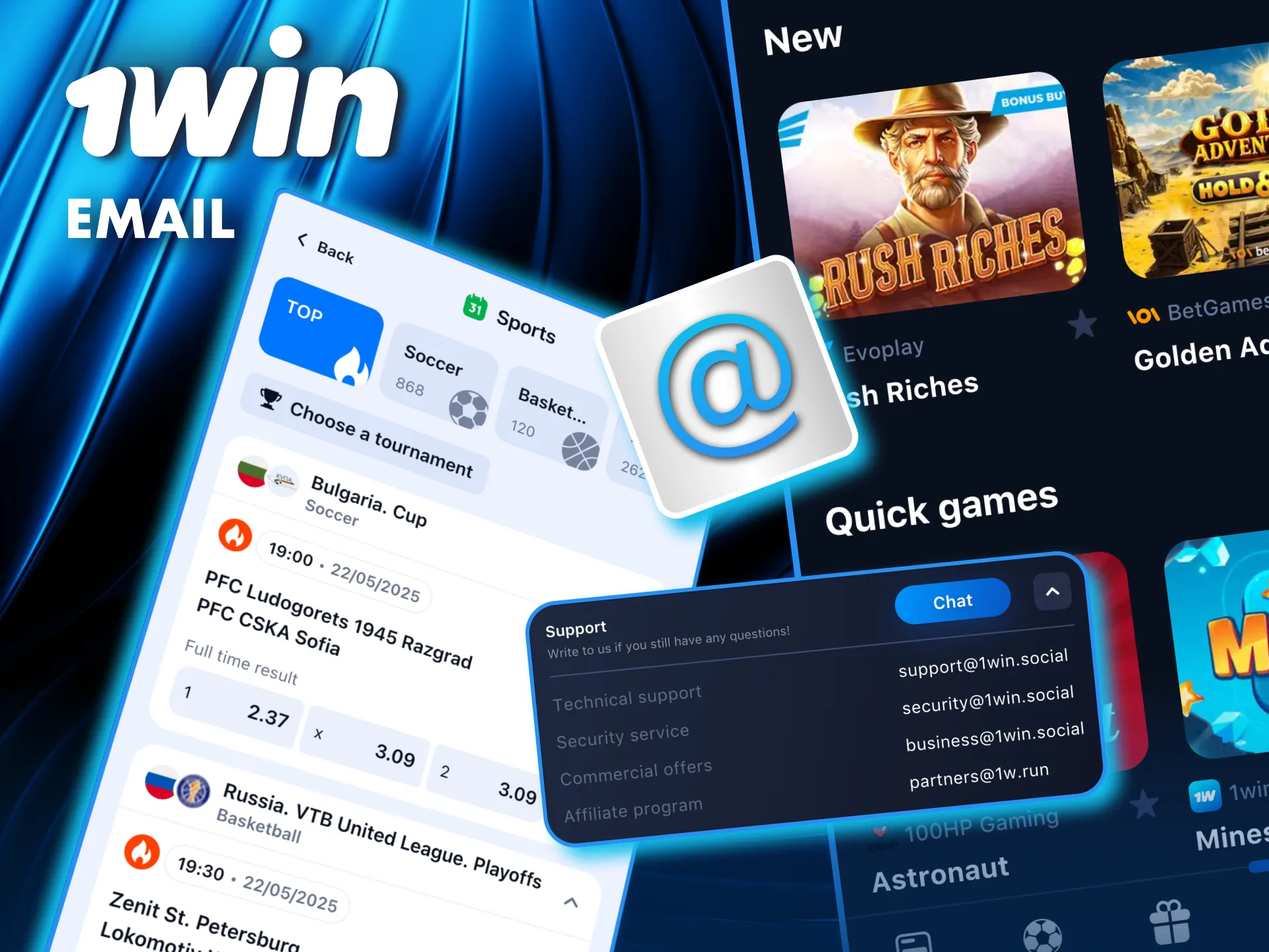 Reach out to 1Win support via email for fast responses to your questions and concerns.