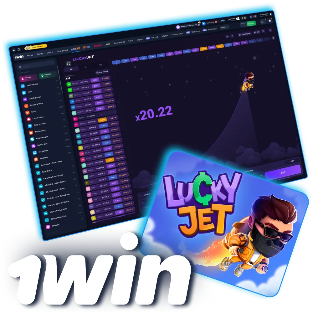 1Win Lucky Jet at 1Win Nigeria offers a thrilling crash-style experience with multipliers.