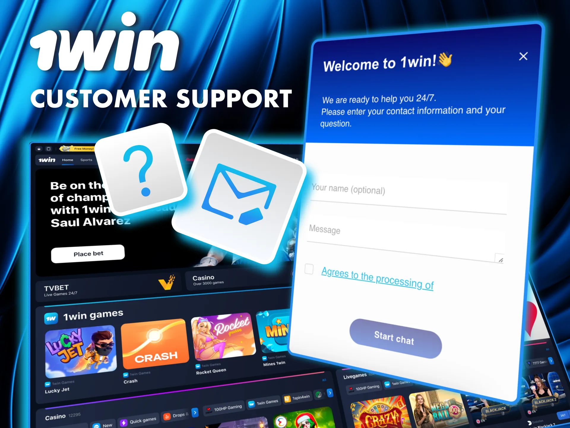 1Win provides 24/7 customer support via live chat and email for all player inquiries.
