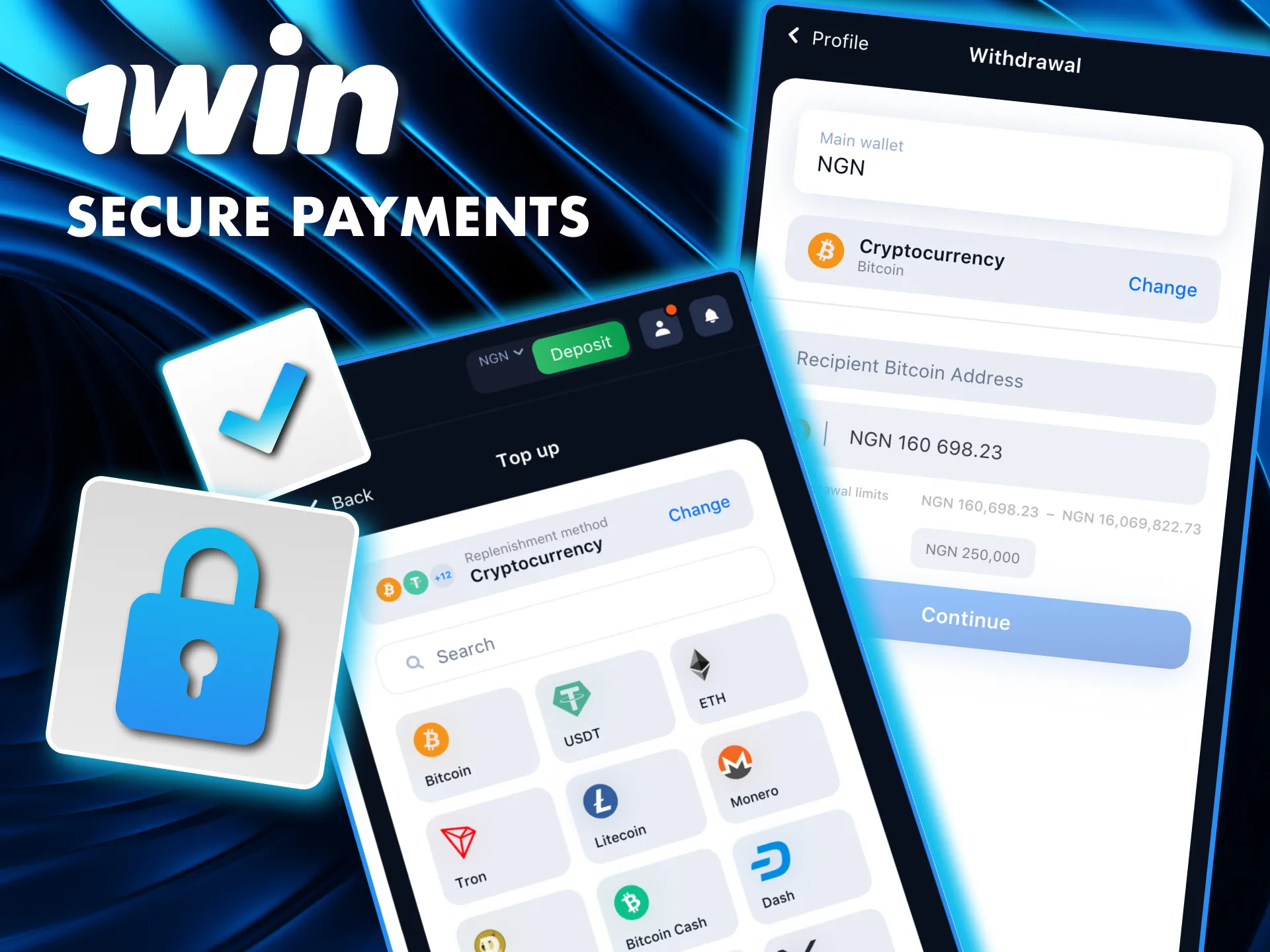 1Win ensures secure transactions in Nigeria with identity verification and SSL encryption.