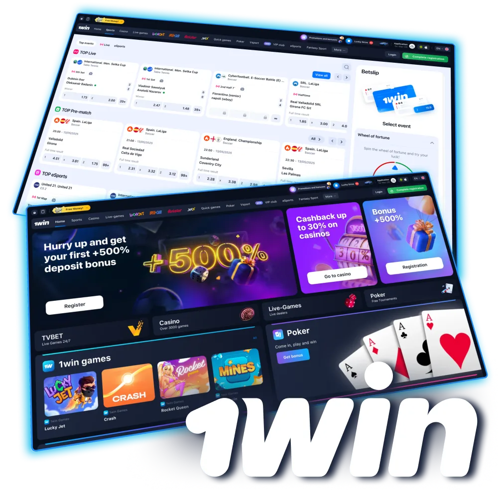 Download the 1Win PC app for Windows and Mac OS.