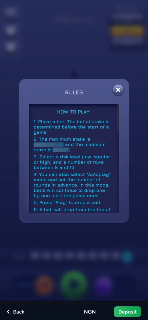 In 1Win Plinko each ball follows a random path.