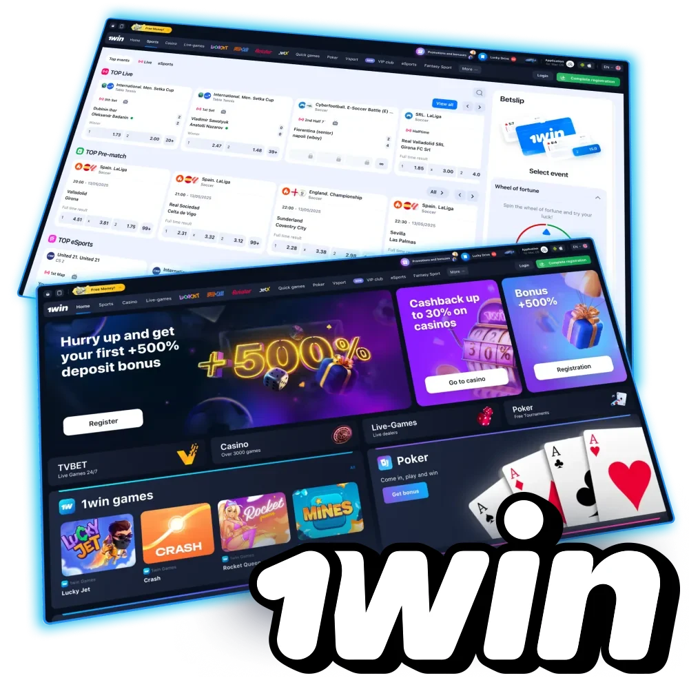 Download the 1Win PC app for Windows and Mac OS.