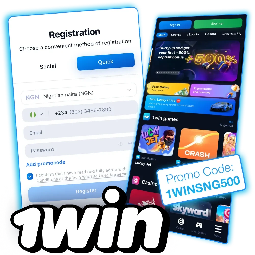Unlock a 500% bonus with the exclusive 1Win promo code for Nigerian players.