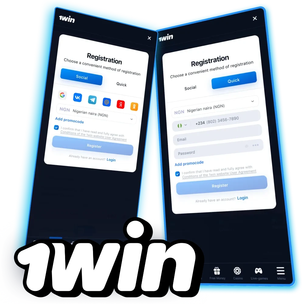 Create an account on 1Win Nigeria to access sports betting and casino games.