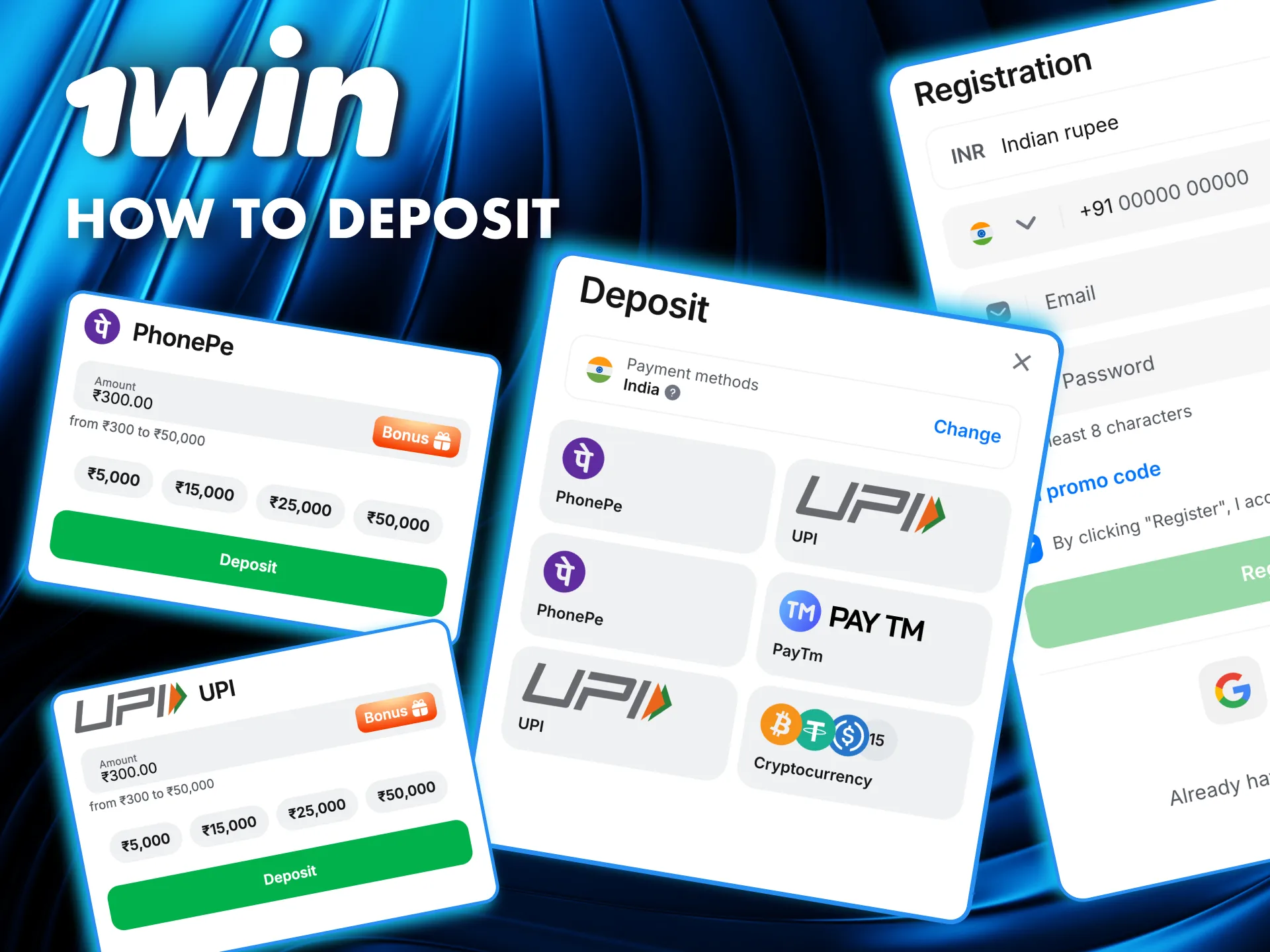 Start betting at 1Win by depositing funds and follow the step-by-step process.
