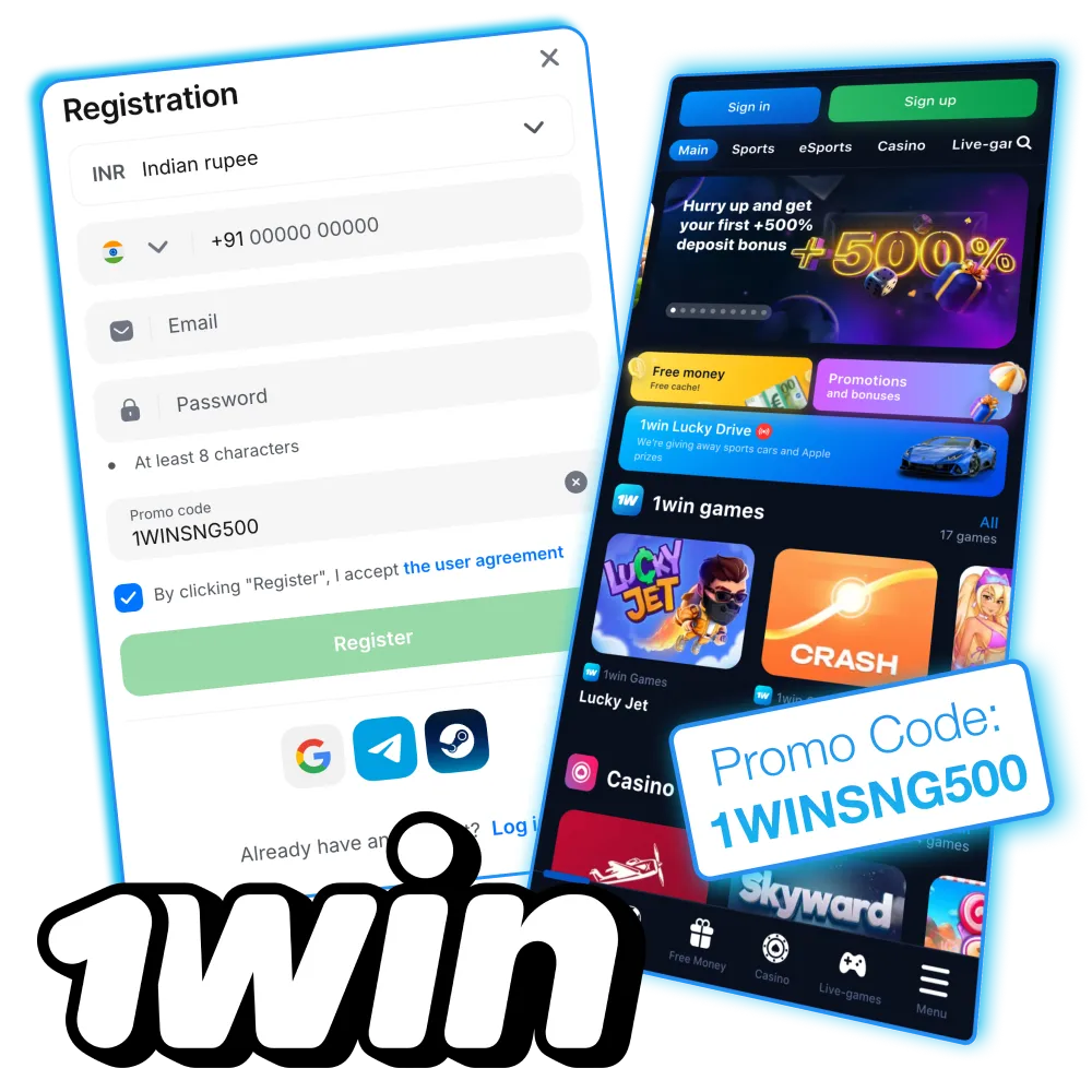 Unlock a 500% bonus with the exclusive 1Win promo code for Indian players.