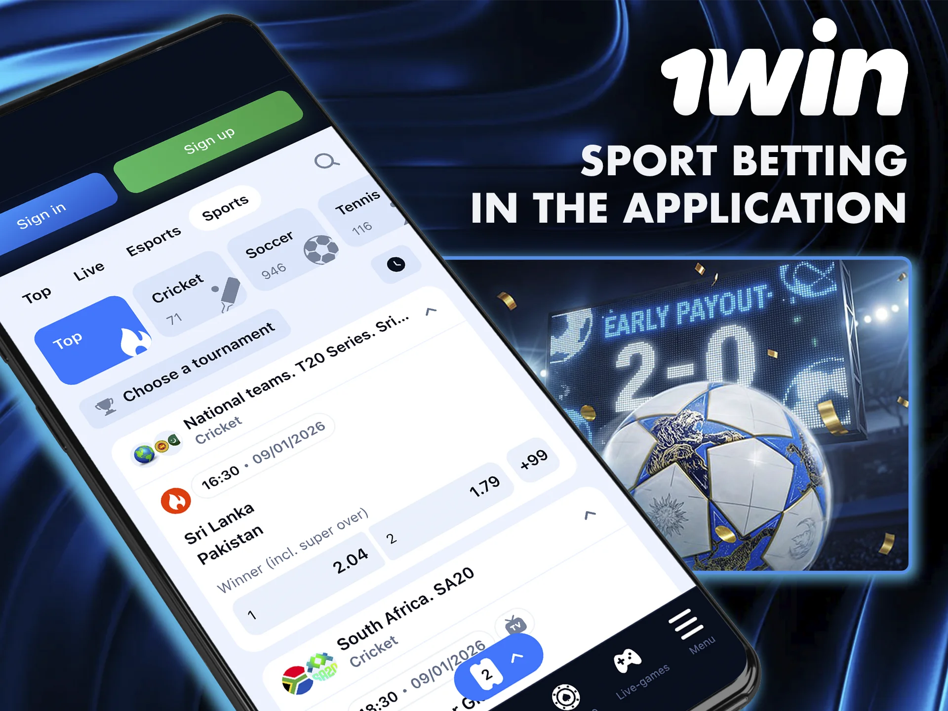 Discover the main advantages of the 1Win app for betting on sports.